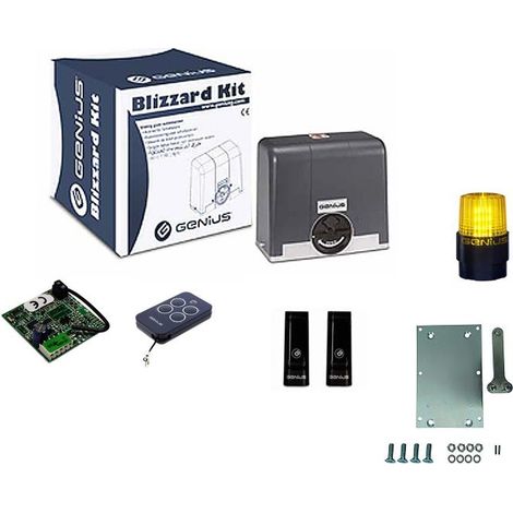 Kit automazione cancello scorrevole motore BLIZZARD 900kg FAAC GENIUS