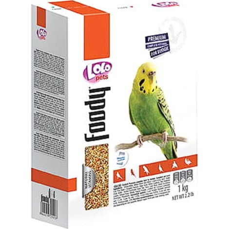 LoLo Pets Foody Premium, 1 kg d'aliment pour perruches ondulées en boîte (1/3)