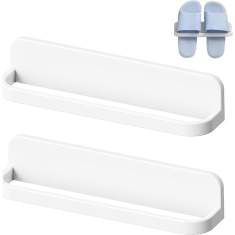 2 Pieces Support de Chaussure Mural Pliable, Porte Chaussures En Plastique Suspendre, Étagères à Chaussures pour Montage Mural, Fixation Murale Étagère à Chaussures, Porte Chaussures Sans Perçage