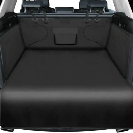 Protection Coffre Voiture Universelle Imperméable et Résistante pour Chiens avec Protection Latérale Protection Coffre Chien Facile à Nettoyer pour Voitures, SUV et Camion, 185 105 37cm - Noir
