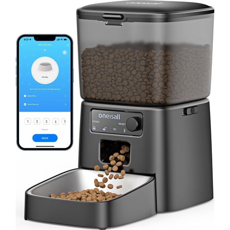 3.5L Automatic Cat Food Dispenser WiFi 2.4 GHz, Black (1/5)