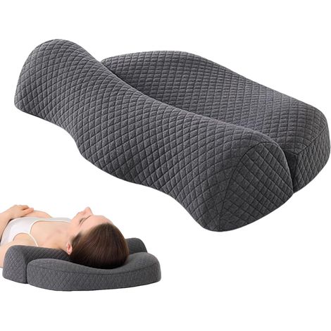 Oreiller cervical ergonomique en mousse à mémoire de forme 40x25 cm, soutien doux et respirant pour dormeurs latéraux