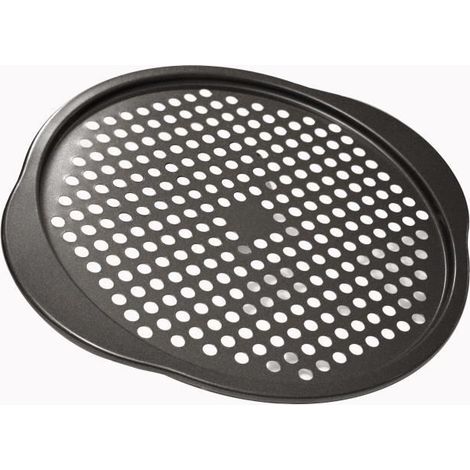 Pizza-Backblech - SUCRE & GOURMANDISES - BAUMALU - Stahl beschichtet Carbonstahl 0,8 mm - Antihaftbeschichtung in anthrazit