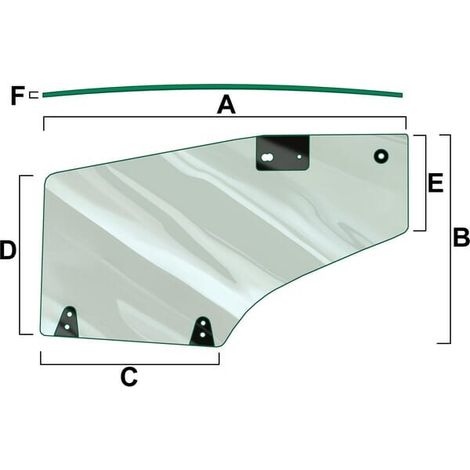 Vitre de porte gauche VAPORMATIC VPM7421