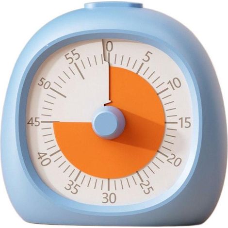Minuteur visuel - 9 x 9,5 cm - Rechargeable - Minuteur d'étude pour enfants et adultes - Minuteur pour TDAH - Minuteur de cuisine - Magnétique - Vert et orange