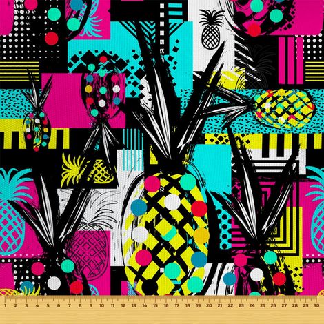 Escritorio de exterior tipo oxford - Motiv Ananas-Abstraktion I DR059 (1/5)