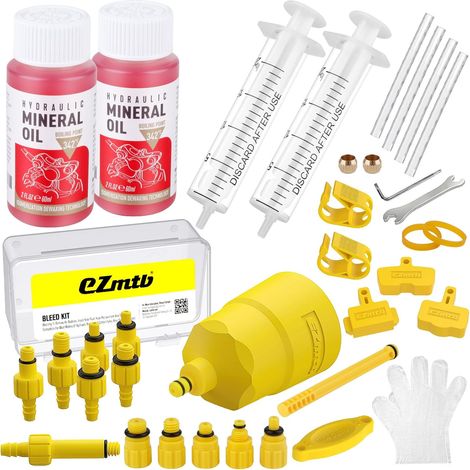 Kit de Purge de Frein hydraulique pour Freins et Autres systèmes de freinage à Huile minérale, avec Liquide de freinage Huile minérale 120 ML (1/5)