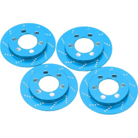 4 pièces Frein à disque en aluminium pour roue d'étrier de frein RC, simulation pour roue 1,9 pouces, voiture de crawler RC 1/10, Bleu (1/5)