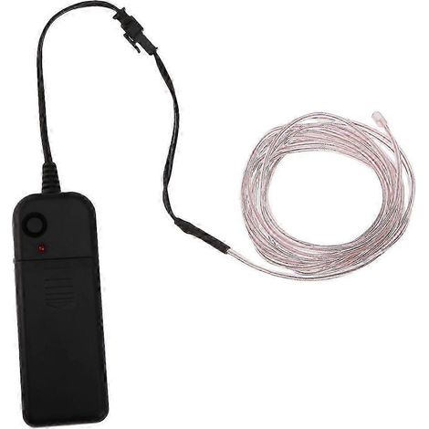 Guirlande lumineuse LED néon luminescente EL de 1 m, rouge-3 Meters-White