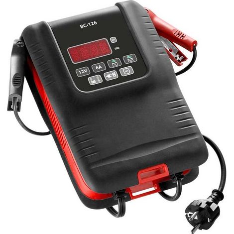 Facom – Chargeur de batterie moto 12V 6A – Compatible batteries plomb 6Ah à 130Ah – Charge rapide avec protection contre surcharge (1/6)