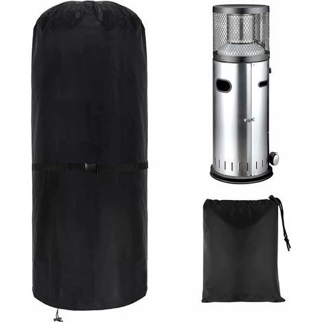 Chauffage Extérieur de Protection contre les intempéries Housse de radiateur Patio - Tissu Oxford 600D résistant aux intempéries et aux UV - Rond - 50 x 50 x 120 cm (1/5)