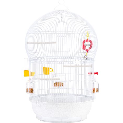 Ferplast Gabbia per Uccelli BALI Gabbia per Canarini, Bengalini, Cocorite, Inseparabili, in Metallo, Accessori inclusi Posatoi Mangiatoie Girevoli, 43 x 43 x h 68,5 cm. (1/5)