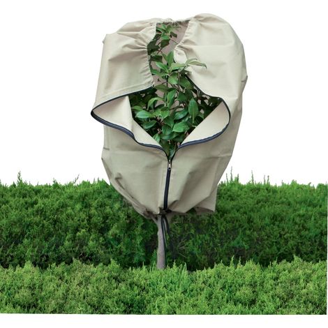 Werka Pro – Housse d'hivernage pour arbustes Ø100cm – Protection hiver en polypropylène 70g/m² – Fermeture à glissière – Usage extérieur