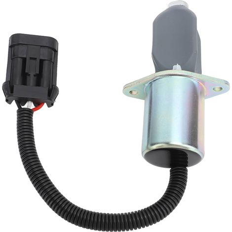 Électrovanne d'arrêt carburant 6681513 12V CC Stop injection remplacement chargeuse Bobcat A220 450 453 (1/5)