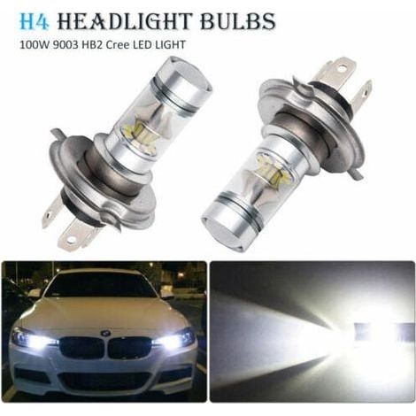 Ampoules LED H4 100W 6000K – 20 SMD – 1800LM – Installation Plug and Play – Compatible 12V-24V – Performance durable - 20SMD-Chrom (1/5)