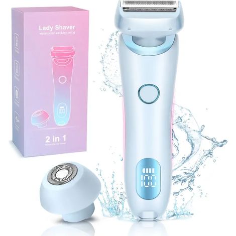 Epilateur electrique deux en un pour femme rasoir pour bras jambes et visage tondeuse feminine rechargeable et sans fil usage quotidien (1/5)