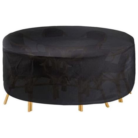 Housses pour Salons De Jardin Ronde 12075cm, Imperméable Housse De Table Exterieur Ronde, Housse De Protection Salon De Jardin 420D Oxford Tissu, Coupe-Vent (1/4)