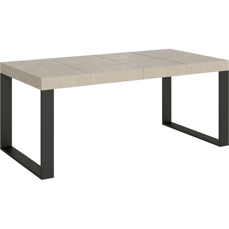 Tavolo Allungabile 140-244x90x77 cm Tecno Premium Cashmere Telaio Antracite (1/4)