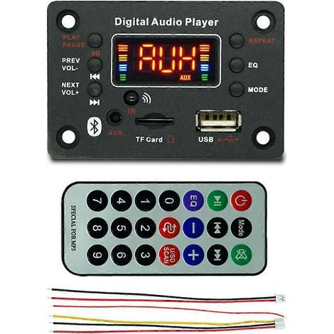 Module Bluetooth pour autoradio, carte décodeur MP3 Bluetooth, carte amplificateur de puissance pour décodeur MP3 externe (1/4)