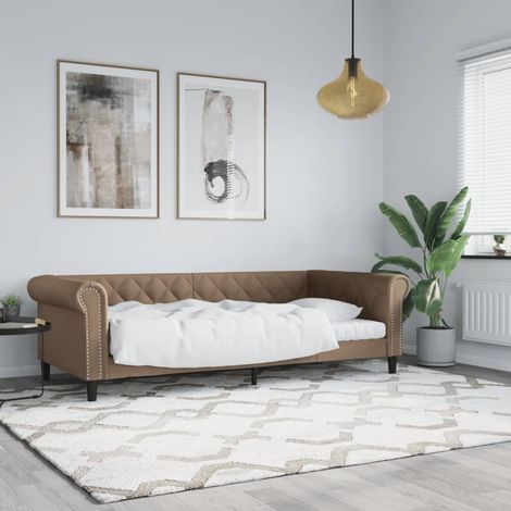 Tagesbett Cappuccino-Braun 80x200 cm Kunstleder (1/5)