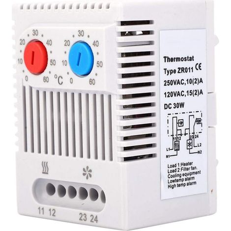 Thermostat Réglable 0-60°C – Interrupteur Mécanique ON/OFF ZR011, Contrôle Température Précis (1/5)