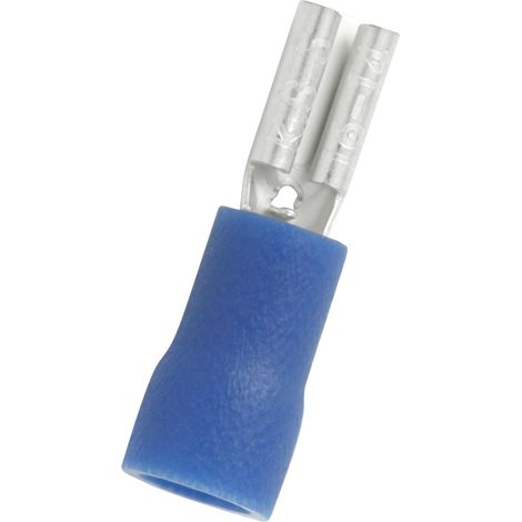 Cosse faston RS PRO, 1.5 2.5 mm², 16 14 AWG, Isolé, Bleu