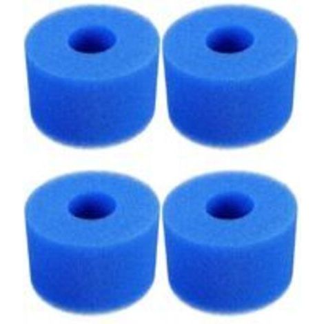 royaluxe-4 Pièces Éponge Filtrante Type S1, Cartouche de Filtre en Mousse, Mousse pour Filtre Piscine, Réutilisables et Lavables, Filtre en Mousse pour Spa, Piscine, Jacuzzi (1/5)