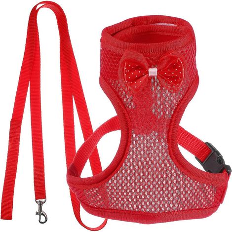 Strapazierfähiges Geschirr für Haustiere, leicht zu handhabende Stoffleine, geeignet für Outdoor-Aktivitäten, Größe 1 Set (1/5)