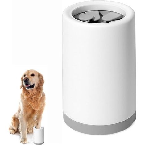 Nettoyeur de pattes pour chien – Nettoyeur de pattes portable – Détachable et réutilisable – Nettoyage rapide de la boue et des saletés – Gobelet de bain de pattes en silicone – Gris – Taille unique (1/5)