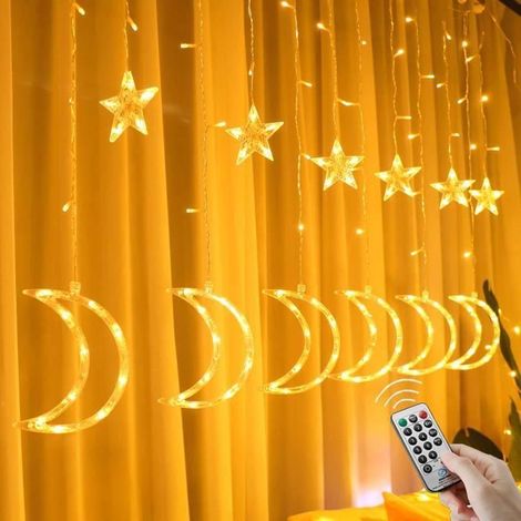 Guirlande Lumineuse Rideau 138 LED,3.5M1.5M 8 Modes Etanche Guirlande Lumineuse pour Chambres, Balcons, Noël (1/4)
