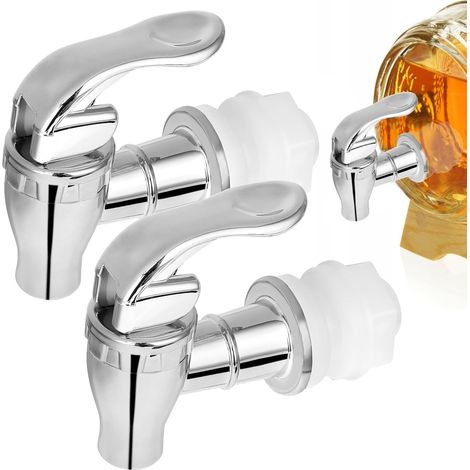 CCYKXA 2er-Pack Getränkespender-Wasserhahn, Wasserspender, Ersatzhahn für Getränkespender, Glasbehälter, Kaffeesaft, Trinkbrunnen (1/5)