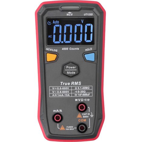 Multimètre numérique UNI-T UT123D, haute précision, affichage digital multifonction, testeur électrique pour électricien, réparation, sans pile (1/5)