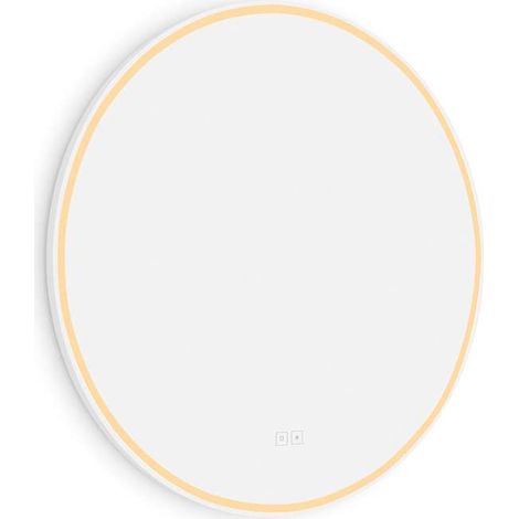 Nimco - Spiegel mit LED-Beleuchtung, Durchmesser 70 cm, zwei Berührungssensoren, mattweiß ZPB 28001RVX-05 (1/5)