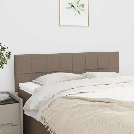 vidaXL Cabeceros tela gris taupe 144x5x78/88 cm (1/5)