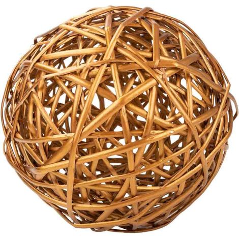 Bola de decoración de mimbre cobriza d24 cm (1/3)