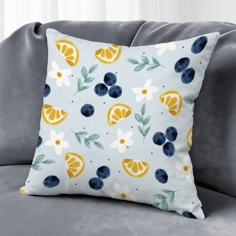 Housse de coussin floral été, décoration salon chambre maison,40×40cm (1/5)
