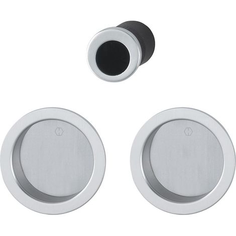 Set porta scorrevole hoppe modello 4920 cromato satinato alluminio