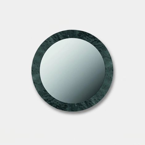 Miroir mural rond avec cadre en verre Spherica - Fumé multicolore (1/2)
