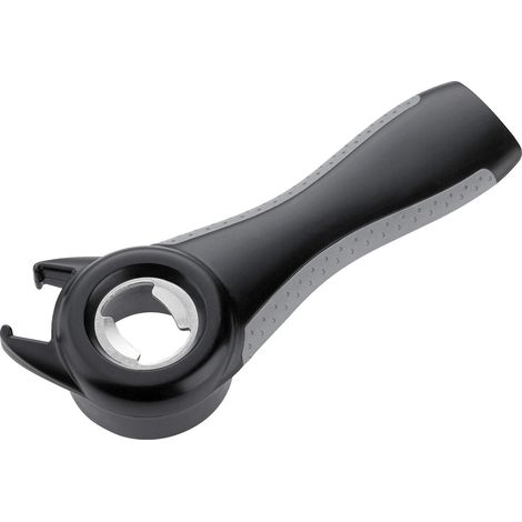 Ouvre-Bouteille/Boîte/Bocaux 5 en 1 Plastique Noir 6 x 2,8 x 14.5 cm (1/4)
