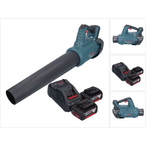 Bosch GBL 18V-750 Professional Akku Gebläse 18 V BITURBO Brushless + 2x Akku 5,0 Ah + Ladegerät