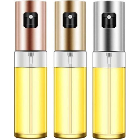 3 Pièces Vaporisateur d'huile, Bouteille de Pulvérisation d'huile, Pulvérisateur d'huile d'olive, Spray Huile et Vinaigre pour Cuisson, Barbecue, Salade, Cuisson, Rtissage (100ML) (1/4)