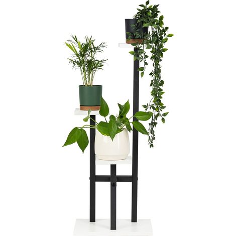 Soporte universal para macetas PEAK - blanco, soporte de 3 niveles para 3 macetas