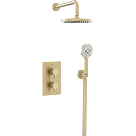 Bristan Prism Shower Pack2 Complete Brushed Brass
