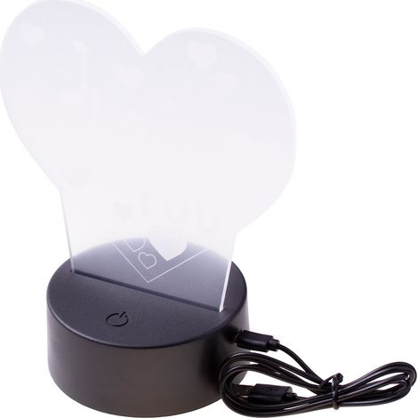 3D-LED-Nachtlampe „Ich liebe dich“ (klein) (1/2)