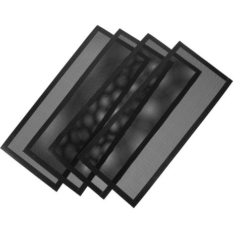 Couvercle de Grille D'aération Magnétique pour Sol, Filtre en Pvc Noir, Lot de 4, pour Bureaux et Centres Commerciaux (1/5)