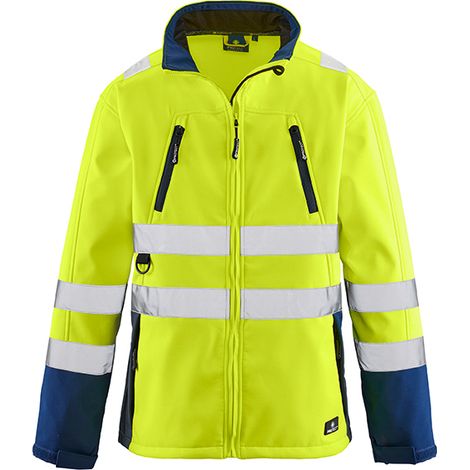 BIG Arbeitsschutz BIG Warnsoftshelljacke Pittsburgh Gr. 2XL gelb-navy (1/5)