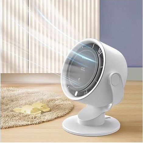 Mini Ventilateur Bureau Portable Turbo Réglable en Vitesse Batterie Rechargeable Affichage LED pour Maison Bureau Table