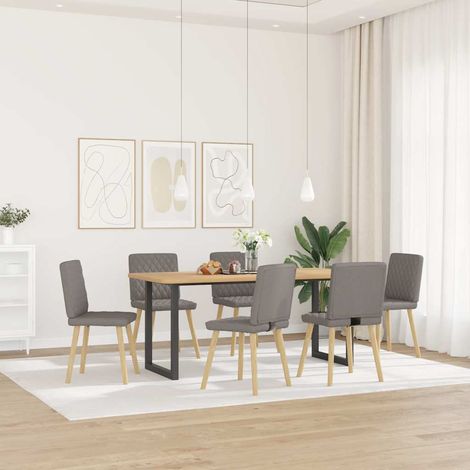 Maison Exclusive - Esszimmerstühle 6 Stk. Taupe Stoff