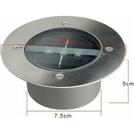 Solaire Spot Encastrable Exterieu, 4 Installé À L'extérieur Étanche Cour Sol Spot LED Pelouse Lampe Escalier Jardin Lampadaire Extér (1/5)