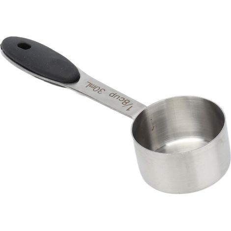Cuillère doseuse silicone et inox 30ml (1/8 tasse) pour café moulu, lait en poudre, mesurette cuisine, cuillère de mesure et mini cuillère. (1/5)